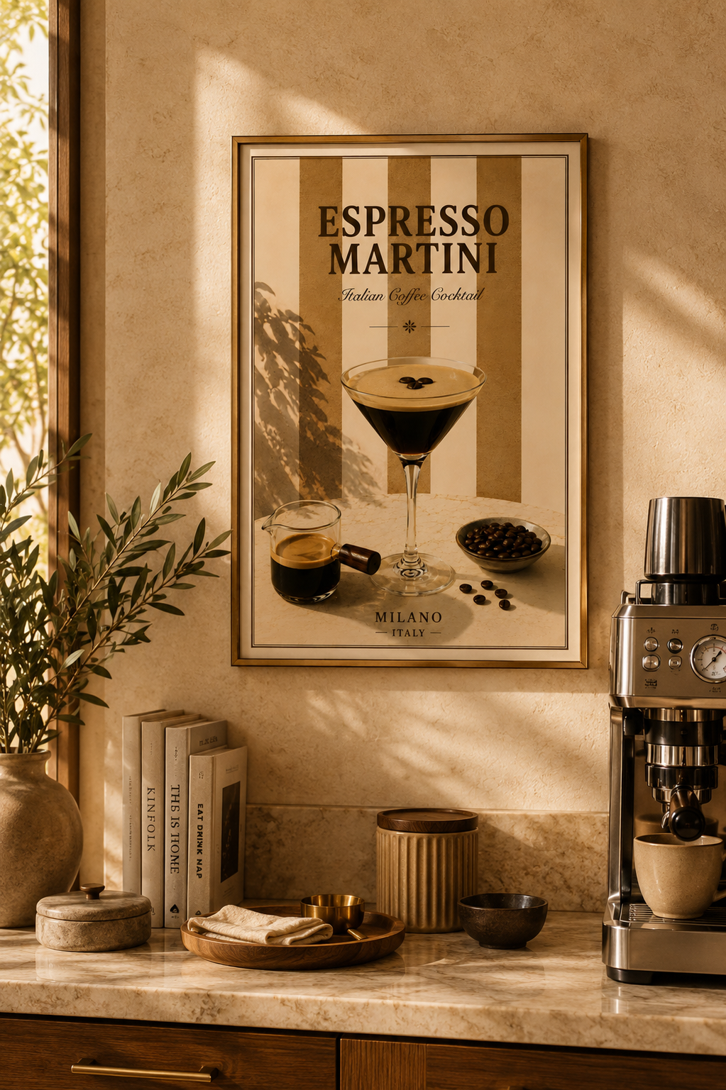Espresso Martini Wall Art: Italian Coffee Cocktail Printable Poster