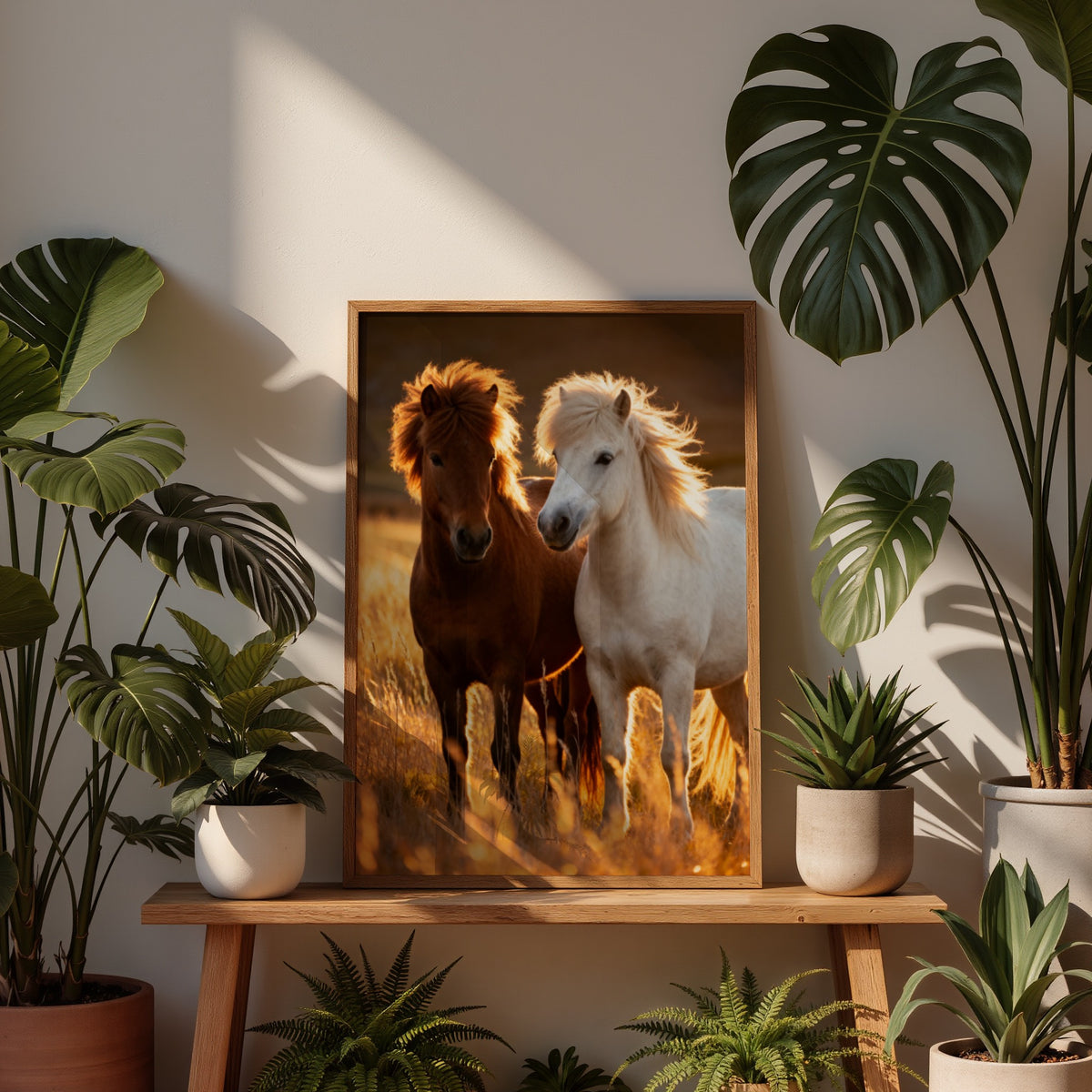 Icelandic Horse Wall Art Set of 3: Rustic Farmhouse Printable