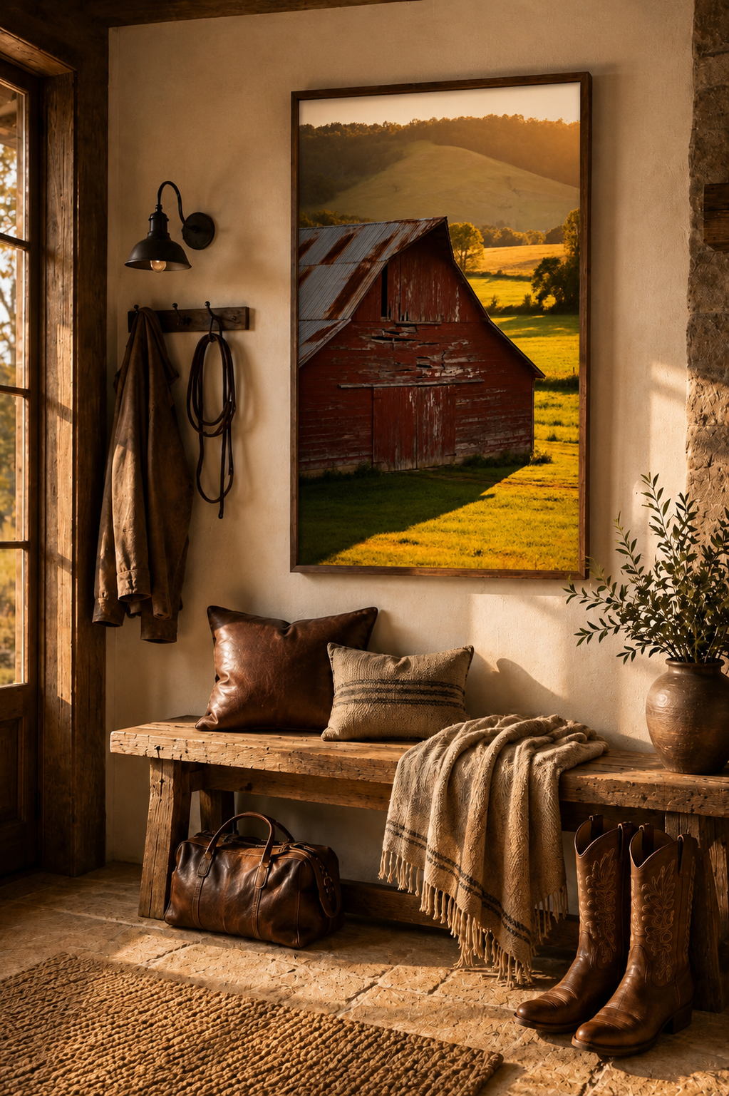 Farmhouse Wall Art Bundle of 12: Rustic Country Landscape Printable