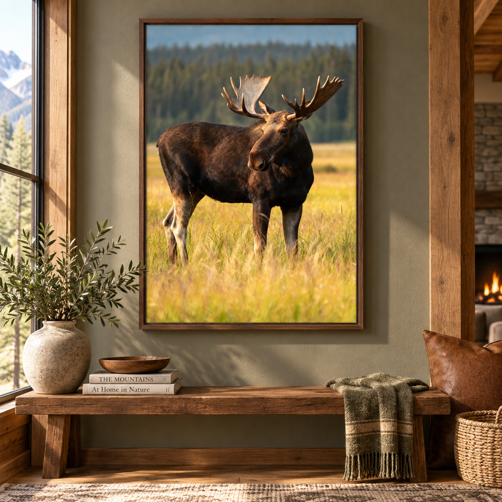 Moose Wall Art Set of 18: Wildlife Photography, Rustic Cabin & Nordic Lodge Decor Printable