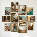 European Summer Wall Art Set of 15: Mediterranean Coastal Photography Printable