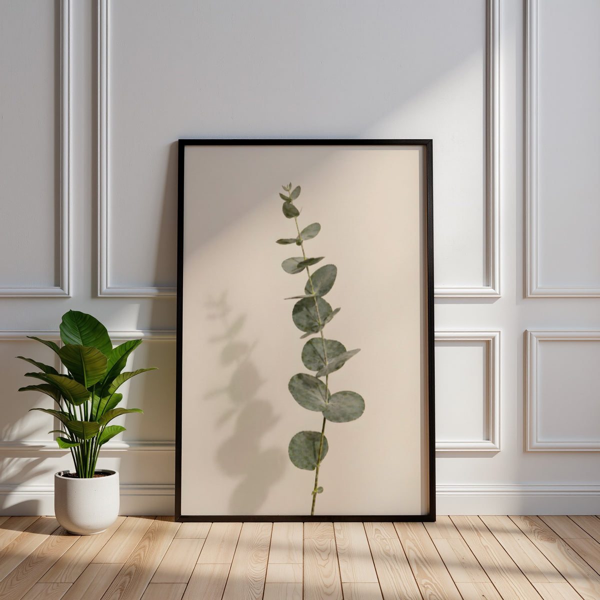 Set of 20 Wildflower Stems Printable: Beige Floral Japandi Scandinavian Minimalist Wall Art