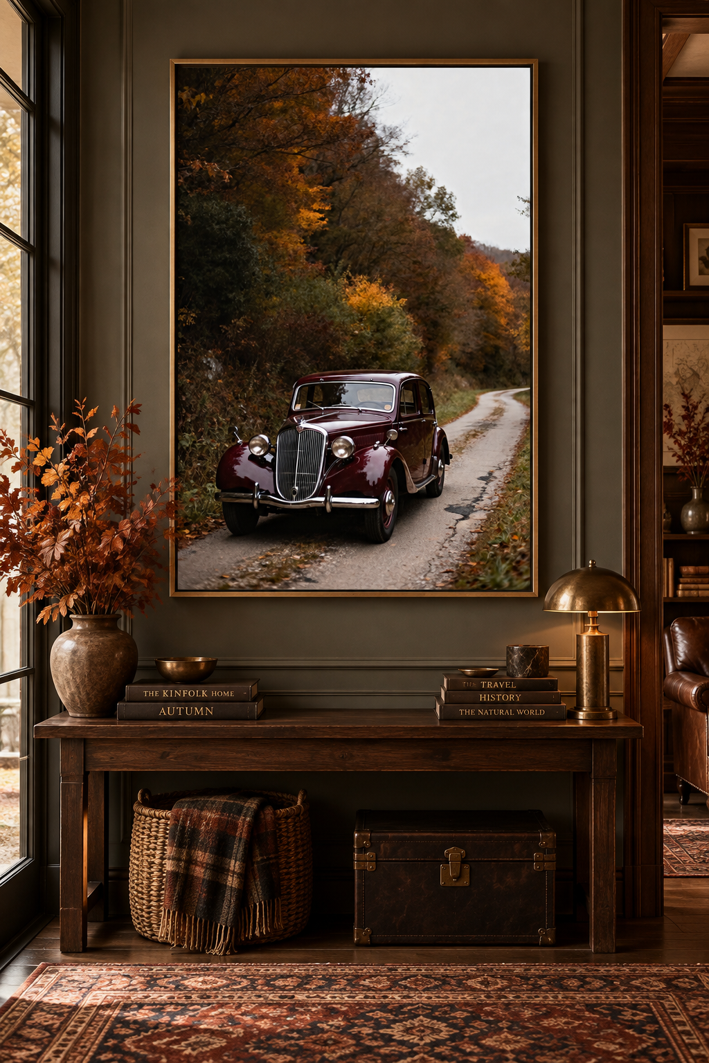 Autumn Car Wall Art Printable | Vintage Countryside Photography & Moody ...