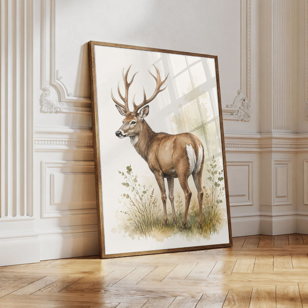 Deer Nursery Wall Art Set of 12: Woodland Animals & Neutral Kids Room Decor Printable