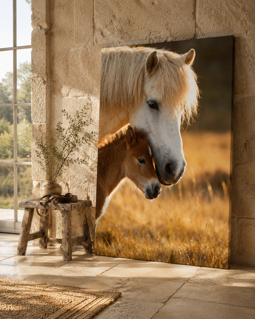 Icelandic Horse Wall Art Set of 3: Mare & Foal Farmhouse Printable