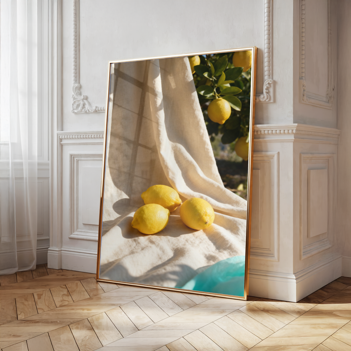 Italian Lemon Wall Art Set of 25: Amalfi Coast Mediterranean Summer Printable