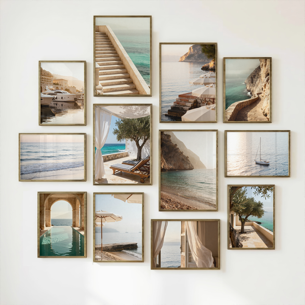 Mediterranean Wall Art Bundle of 50: Coastal Ocean Photography & European Summer Printable