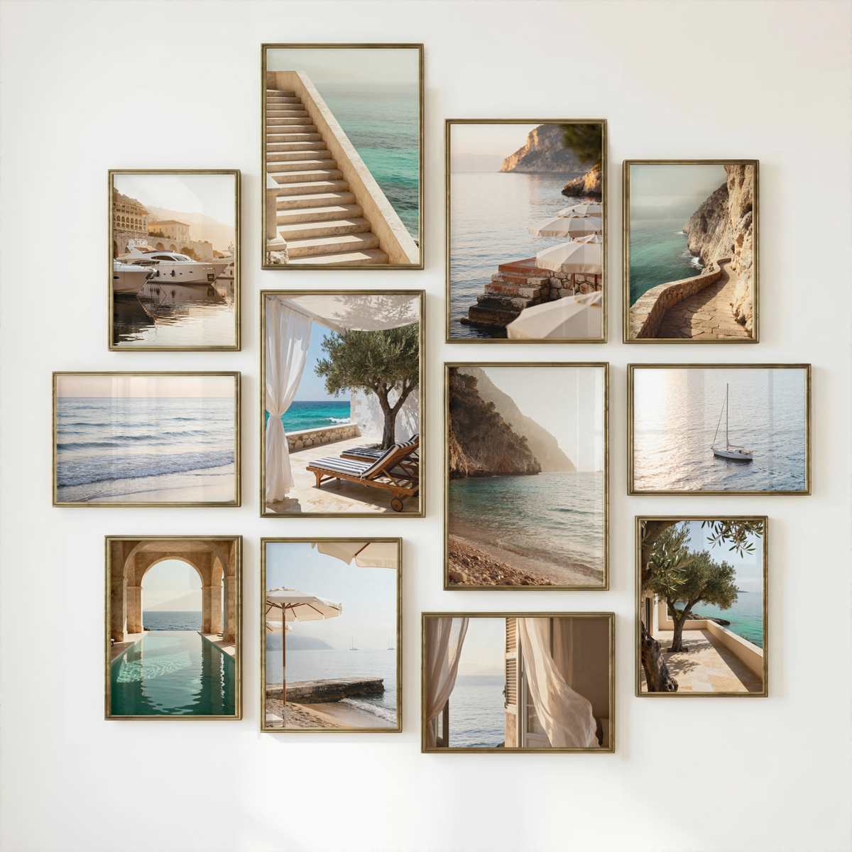 Mediterranean Wall Art Bundle of 50: Coastal Ocean Photography & European Summer Printable