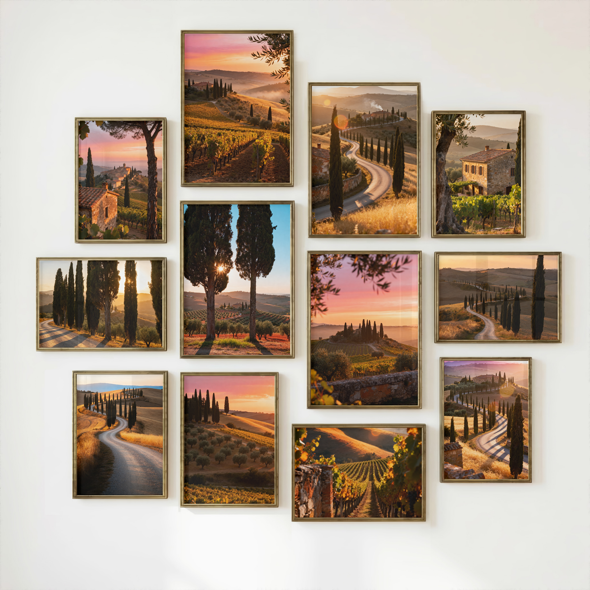 Tuscany Wall Art Bundle of 27: Italian Countryside Sunset Printable