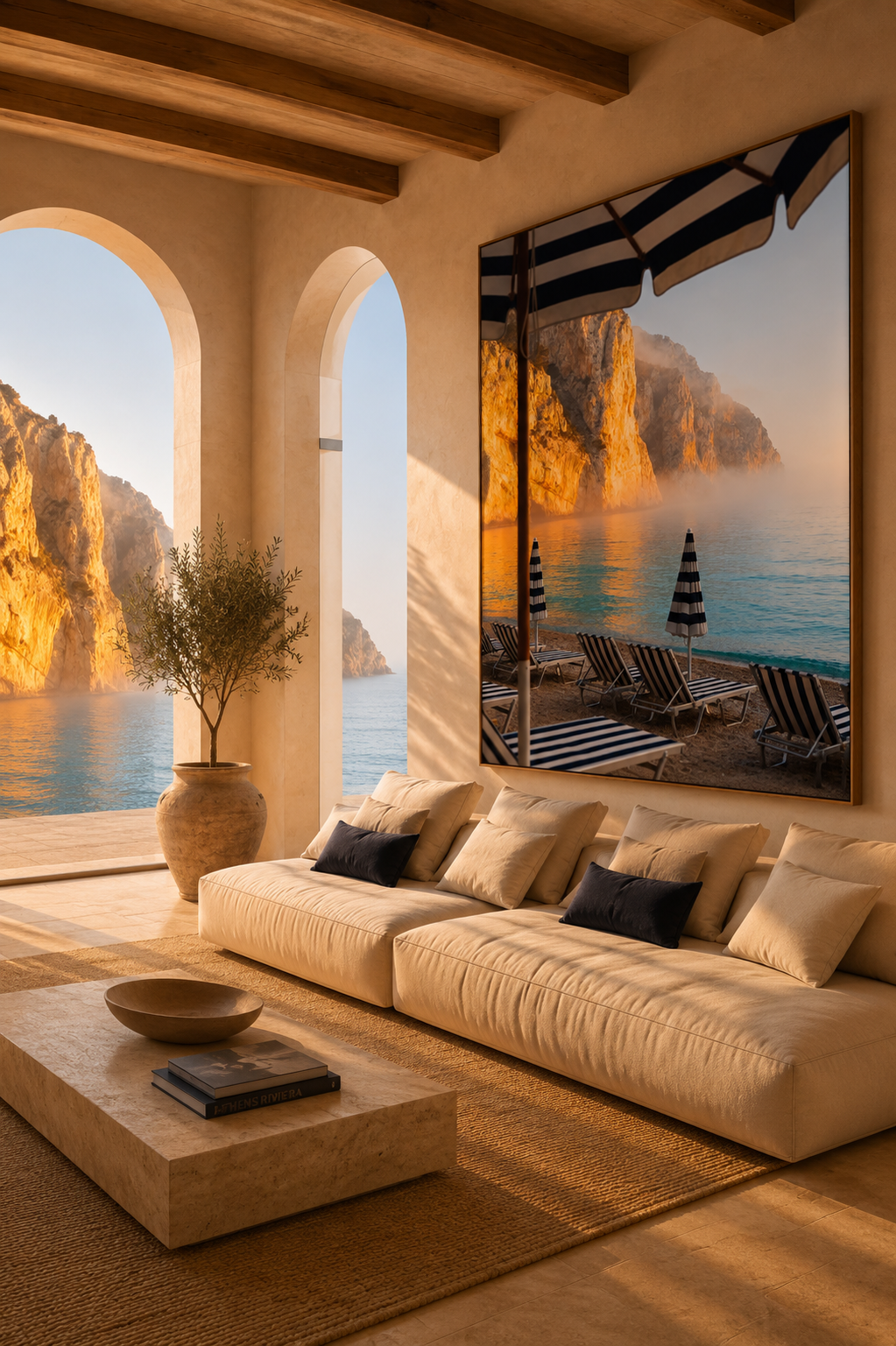 Italian Coast Wall Art Set of 12: Mediterranean Beach Photography Bathroom Decor Printable