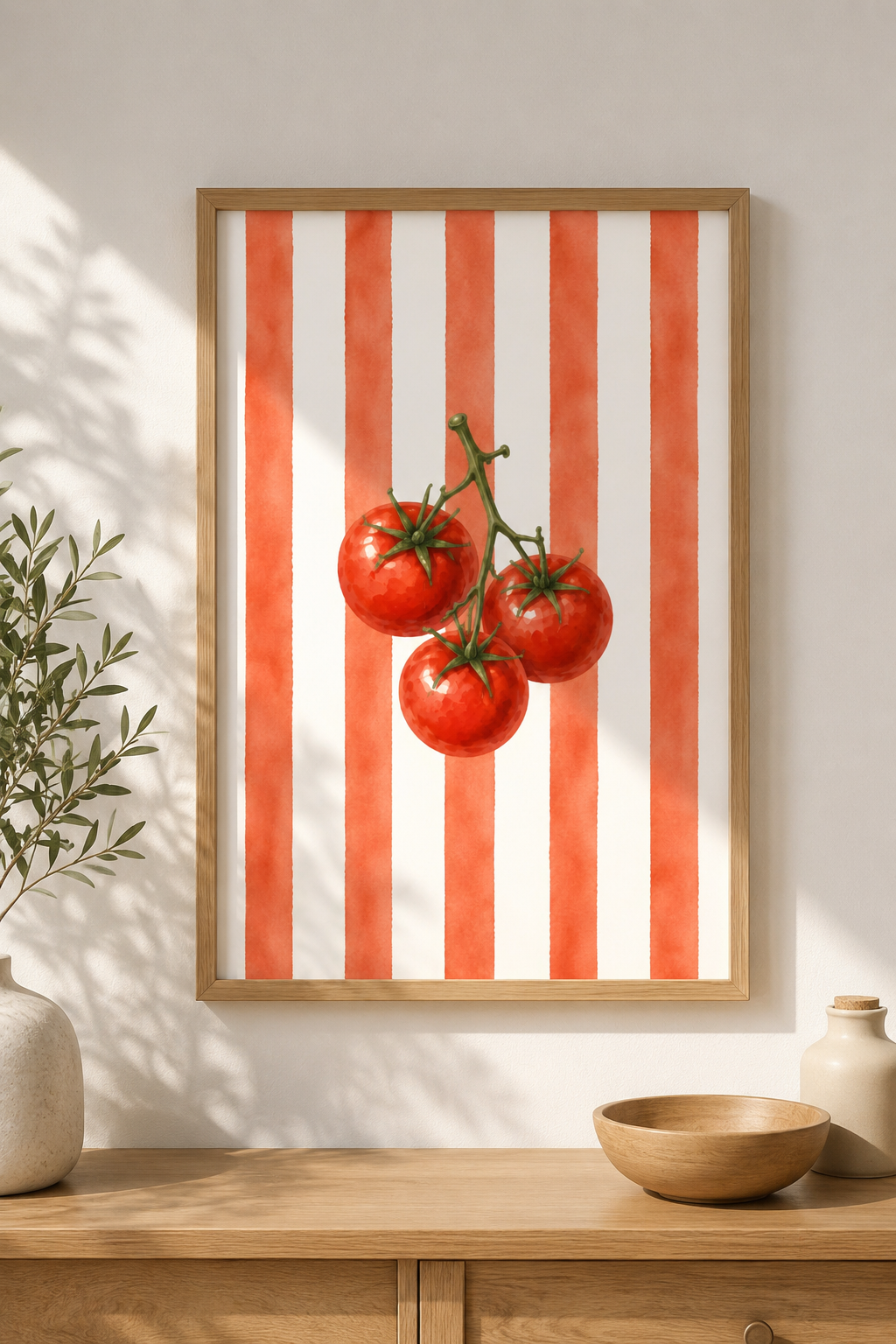 Tomato Wall Art: Rustic Farmhouse Kitchen, Italian Food, Dining Room Printable