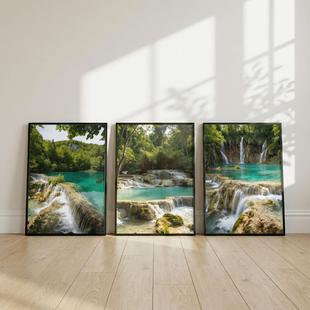 Plitvice Lakes Wall Art Bundle of 25: Croatia Waterfalls, Turquoise Lakes & Nature Photography Printable