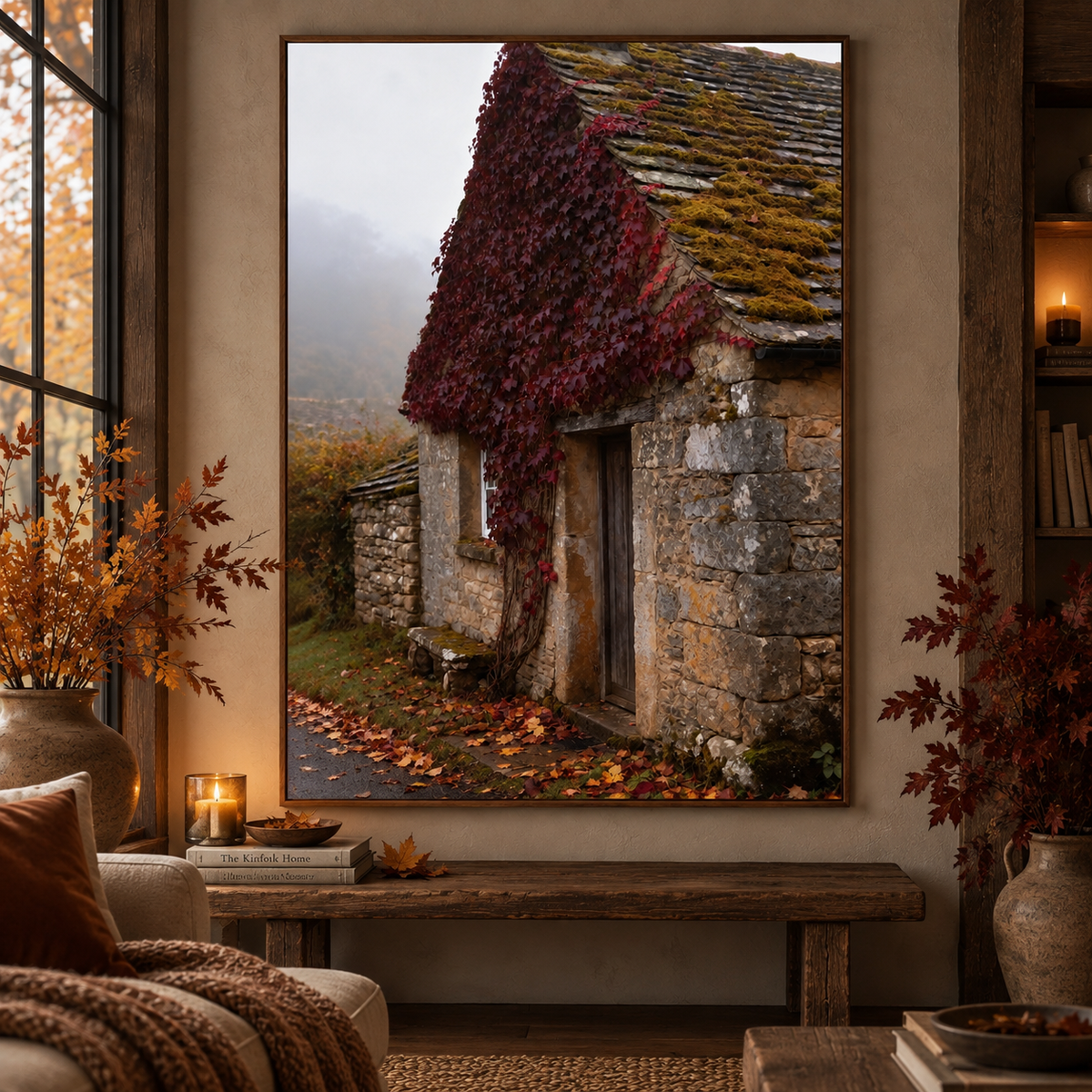 Autumn Wall Art Set of 12: Fall Landscape Photography, Rustic Country Nature Decor Printable