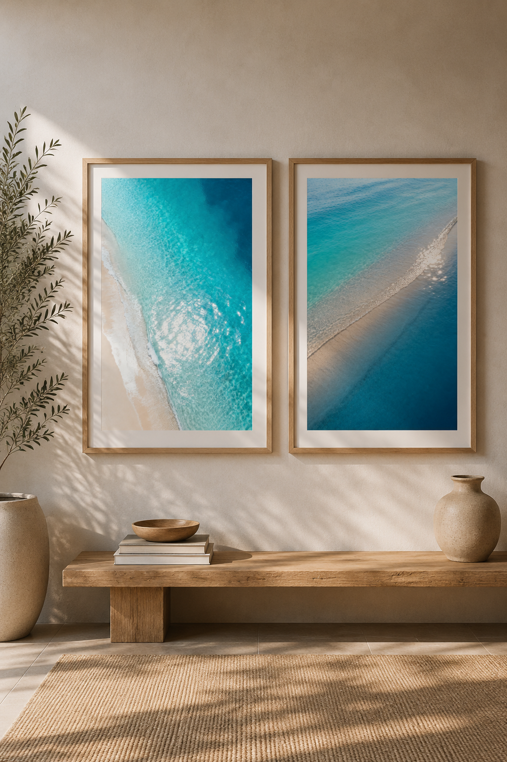 Ocean Photography Wall Art Set of 10: Coastal Beach Printable, Turquoise Water Decor