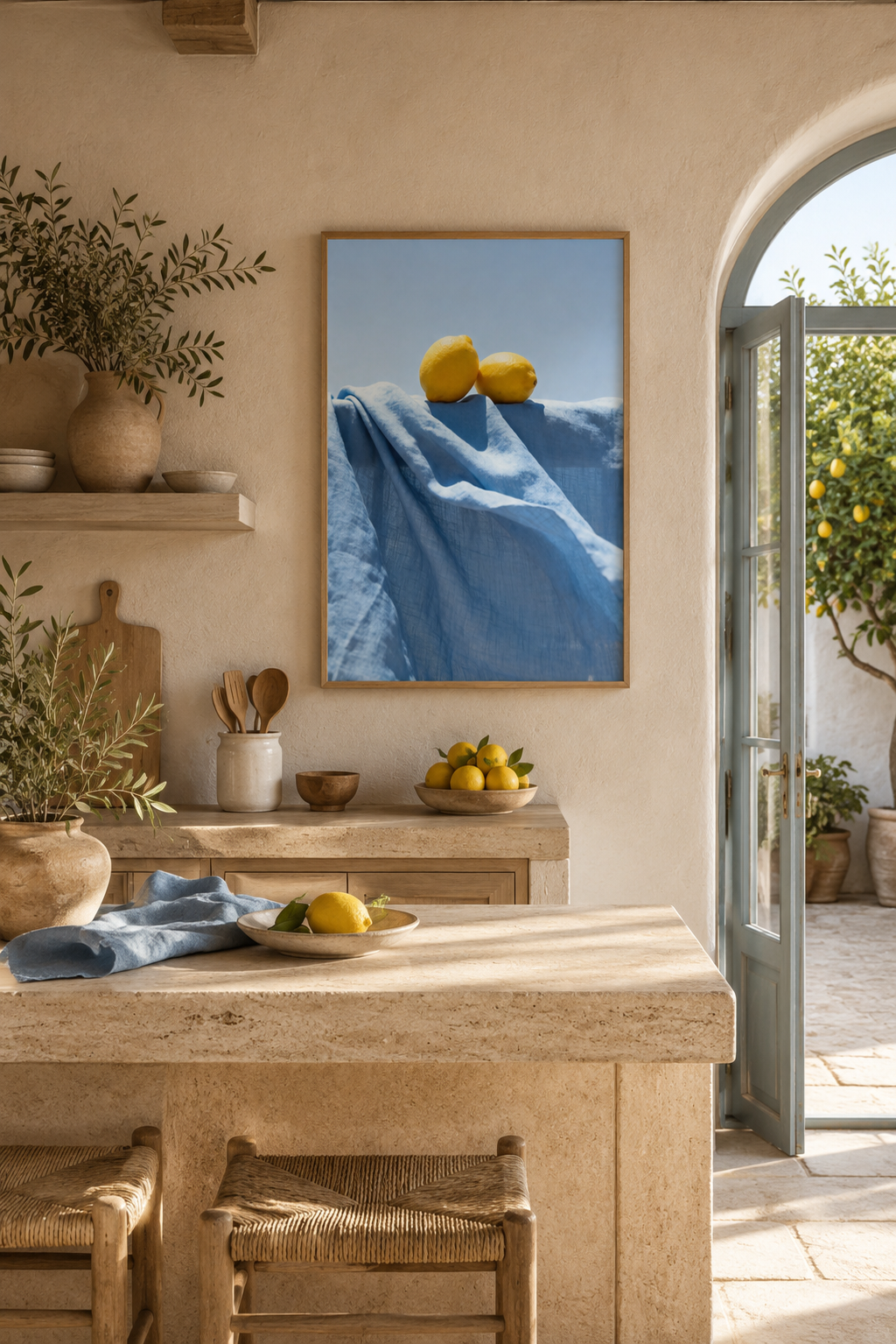 Mediterranean Wall Art Set of 3: Coastal Beach Summer Photography Printable