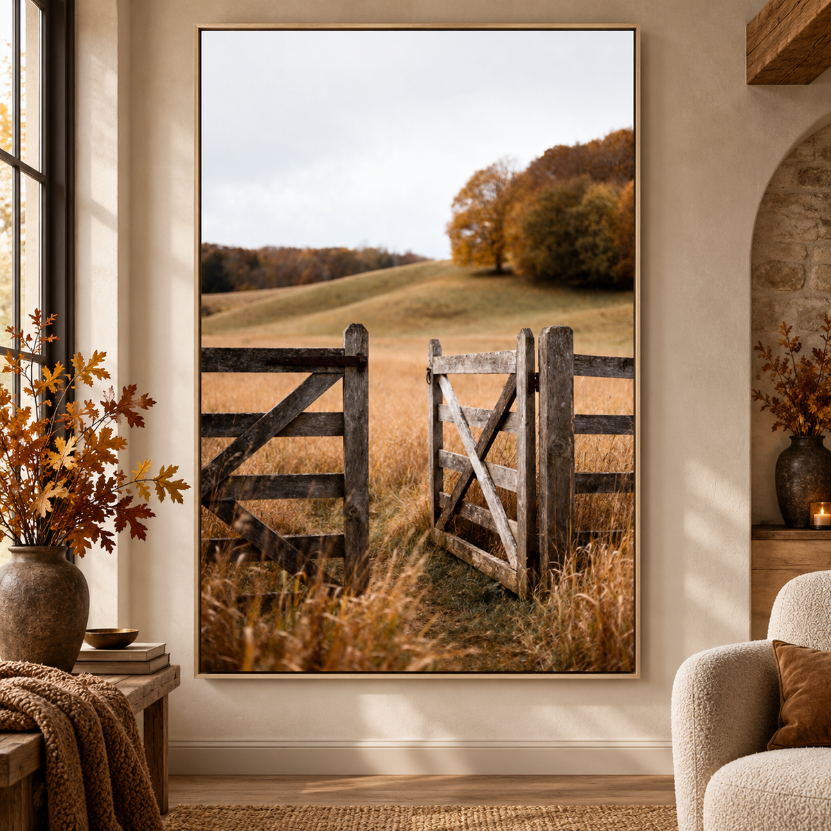 Autumn Wall Art Set of 12: Fall Landscape Photography, Rustic Country Nature Decor Printable