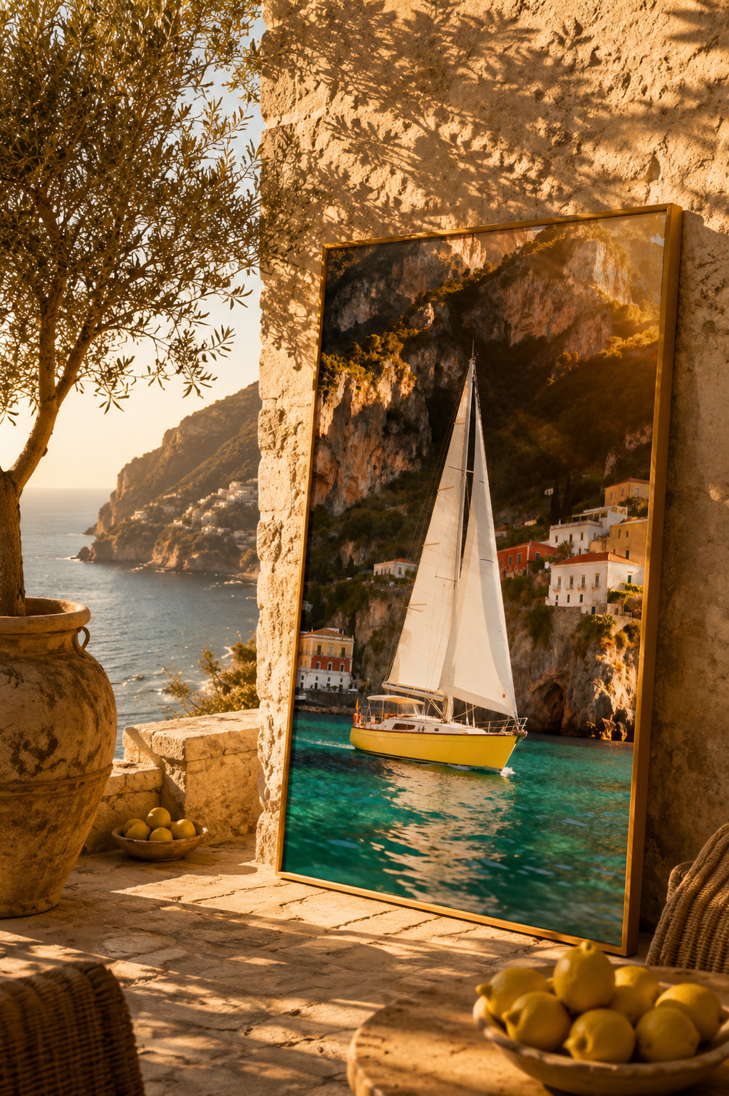 Italian Lemon Wall Art Set of 25: Amalfi Coast Mediterranean Summer Printable