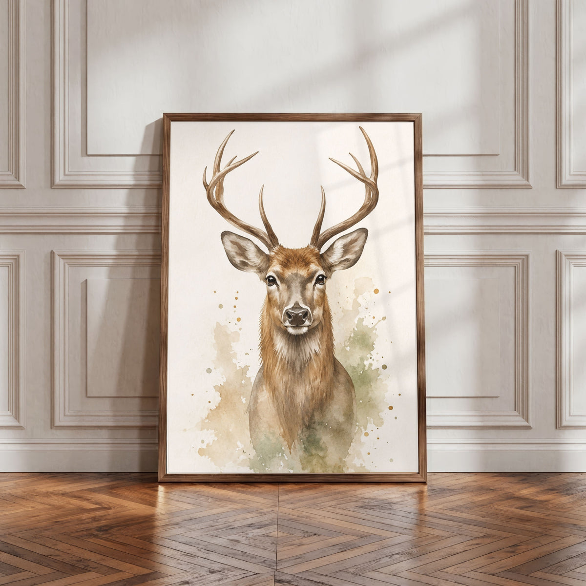 Deer Nursery Wall Art Set of 12: Woodland Animals & Neutral Kids Room Decor Printable