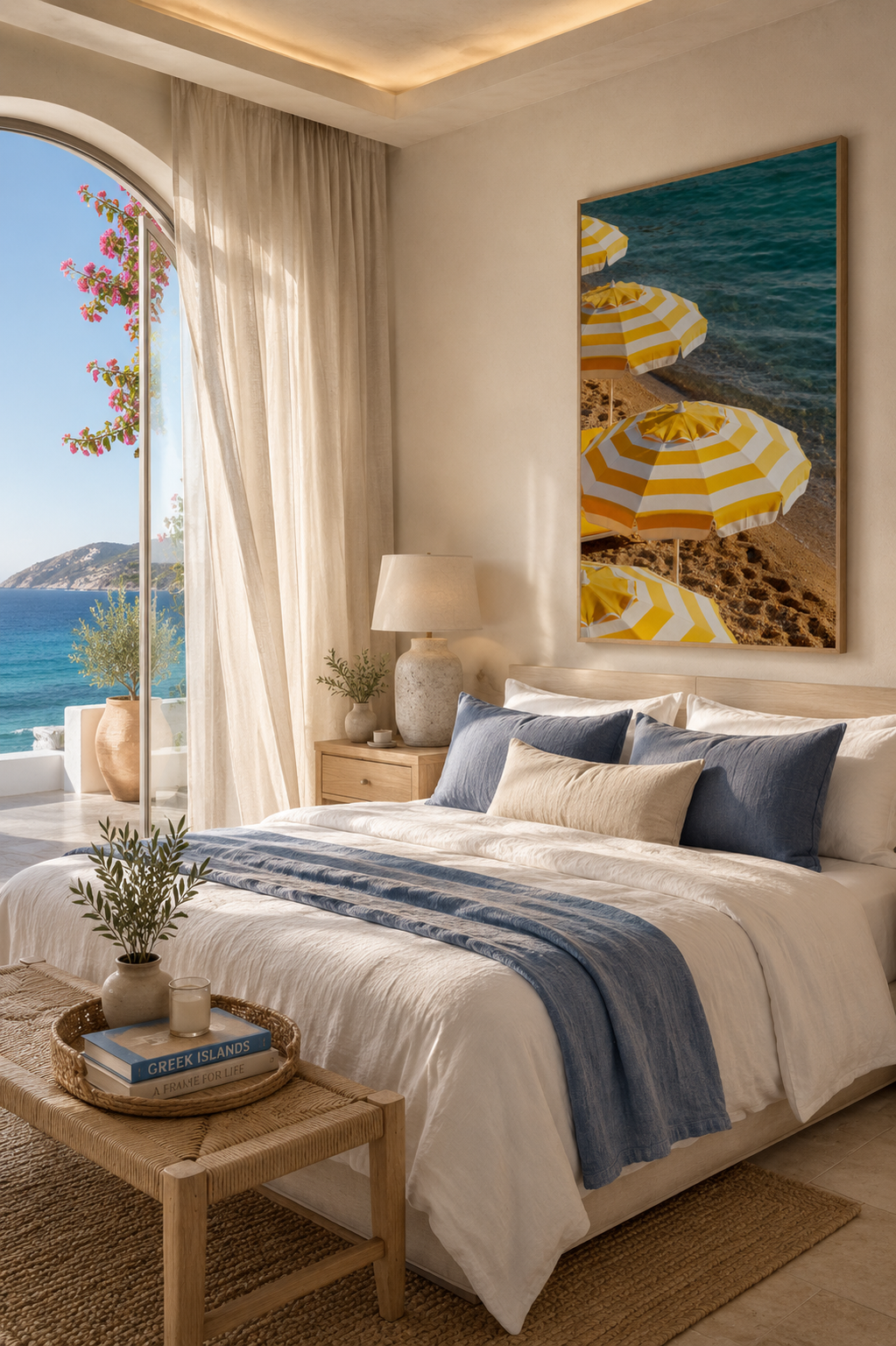 Mediterranean Wall Art Set of 3: Coastal Beach Summer Photography Printable