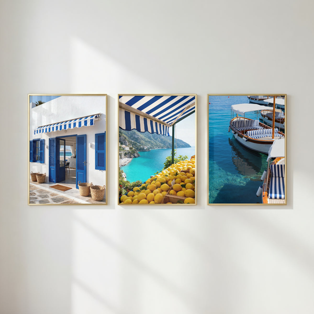 Blue Mediterranean Wall Art Bundle of 21: European Summer Photography Printable