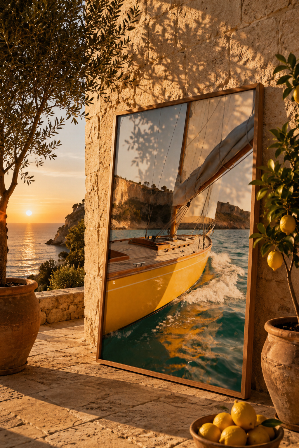 Italian Lemon Wall Art Set of 25: Amalfi Coast Mediterranean Summer Printable