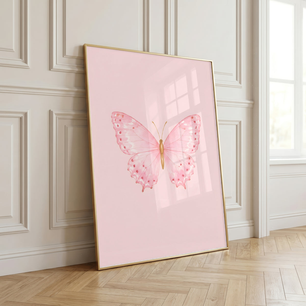 Pastel Butterfly Wall Art Set of 6: Nursery Decor Printable, Watercolor Kids Bedroom