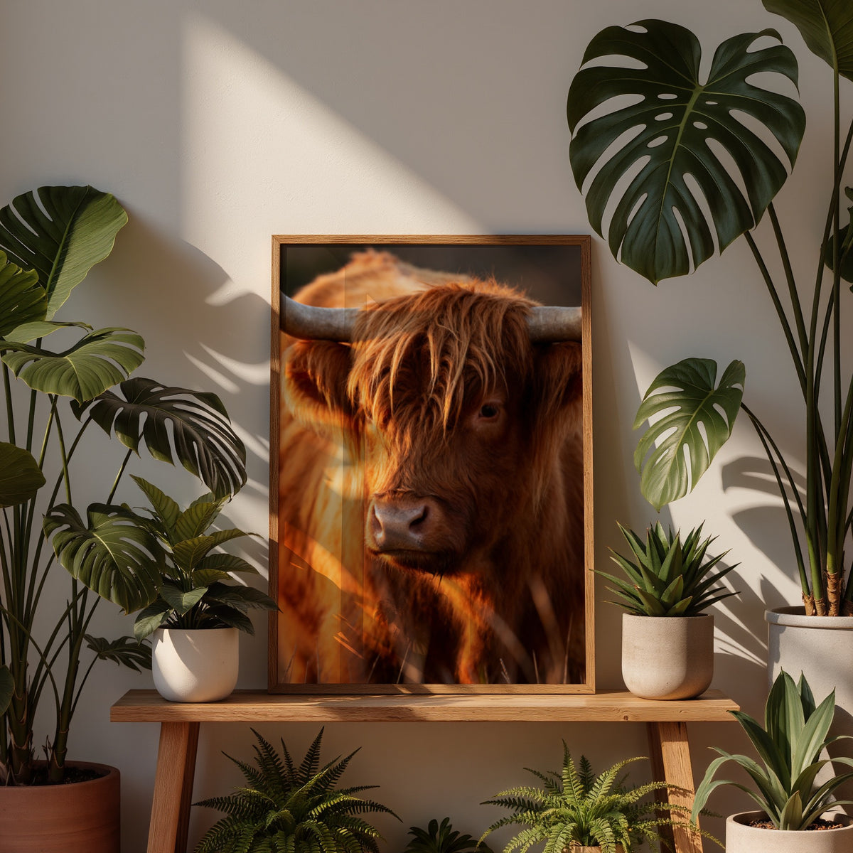 Highland Cow Wall Art Set of 8: Rustic Farmhouse Decor, Country Farm Animal Photography Printable