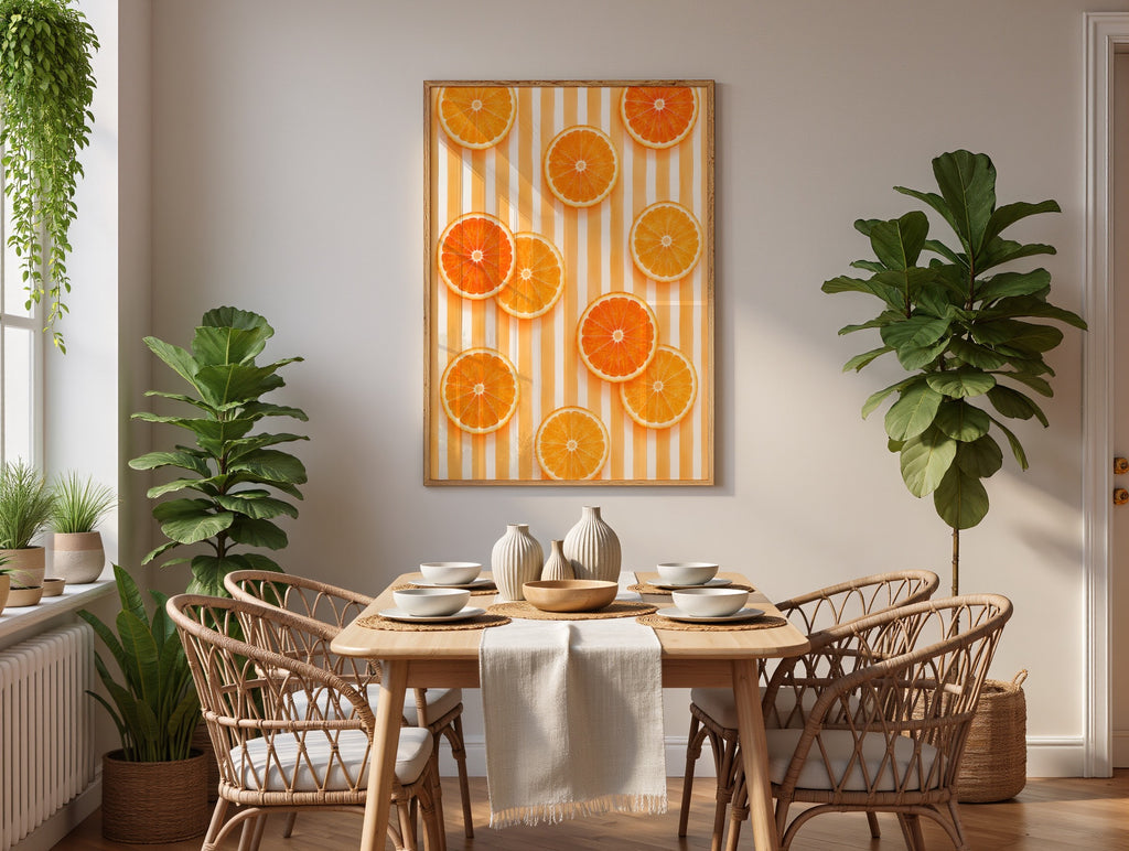 Italian Summer Citrus Wall Art Set of 3: Lemon, Orange & Grapefruit Printable
