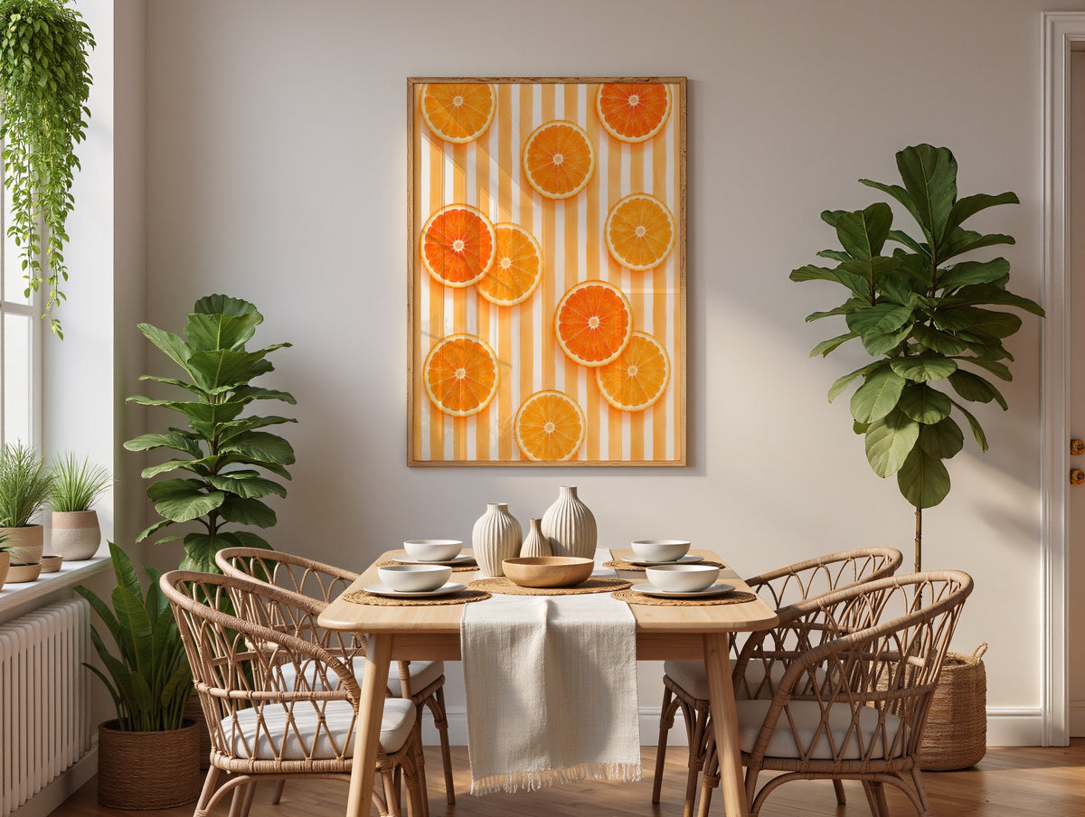 Italian Summer Citrus Wall Art Set of 3: Lemon, Orange & Grapefruit Printable