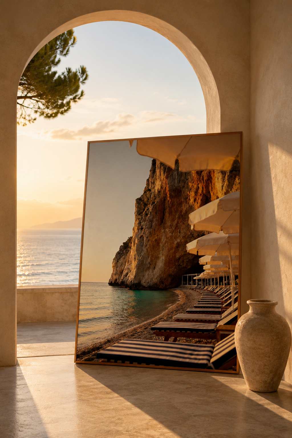 Italian Summer Travel Photography Wall Art: Beach Club Bedroom Decor Printable