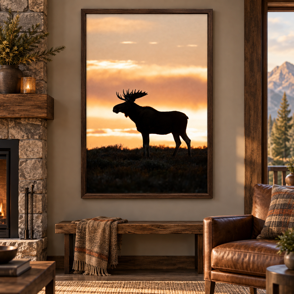 Moose Wall Art Set of 18: Wildlife Photography, Rustic Cabin & Nordic Lodge Decor Printable