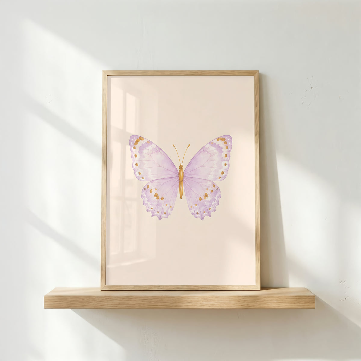 Pastel Butterfly Wall Art Set of 6: Nursery Decor Printable, Watercolor Kids Bedroom