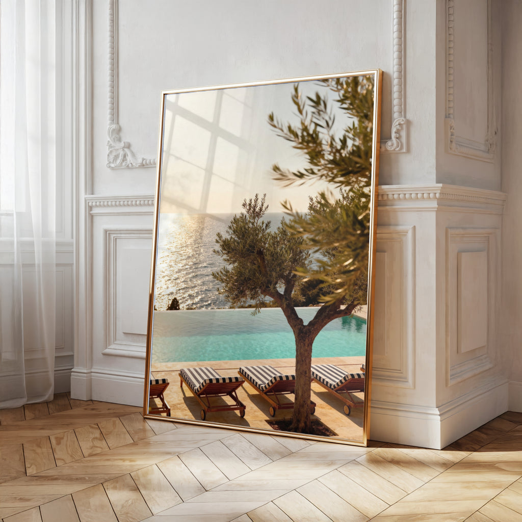 Mediterranean Beach Club Wall Art Set of 3: Italian Riviera Photography Printable