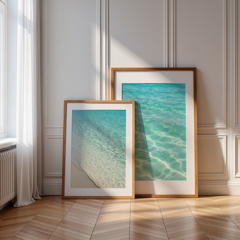Ocean Photography Wall Art Set of 10: Coastal Beach Printable, Turquoise Water Decor