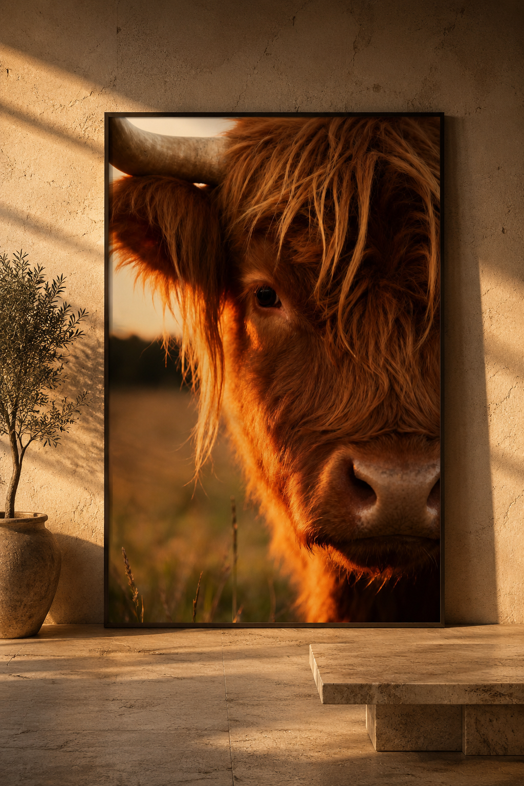 Highland Cow Wall Art Set of 8: Rustic Farmhouse Decor, Country Farm Animal Photography Printable