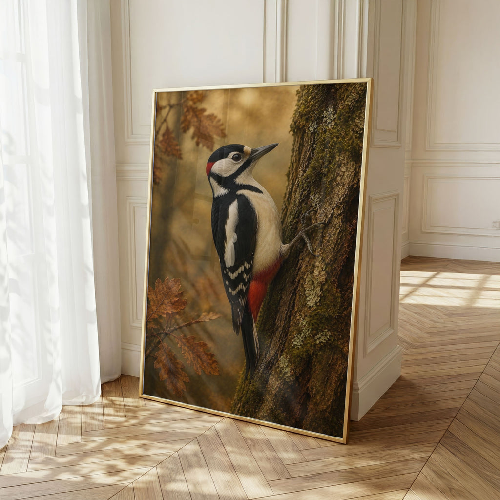 Fall Bird Wall Art Set of 6: Moody Woodland Printable