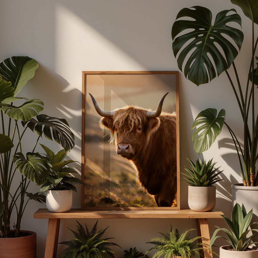 Highland Cow Wall Art Set of 8: Rustic Farmhouse Decor, Country Farm Animal Photography Printable