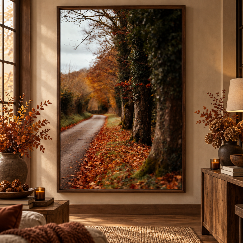 Autumn Wall Art Set of 12: Fall Landscape Photography, Rustic Country Nature Decor Printable