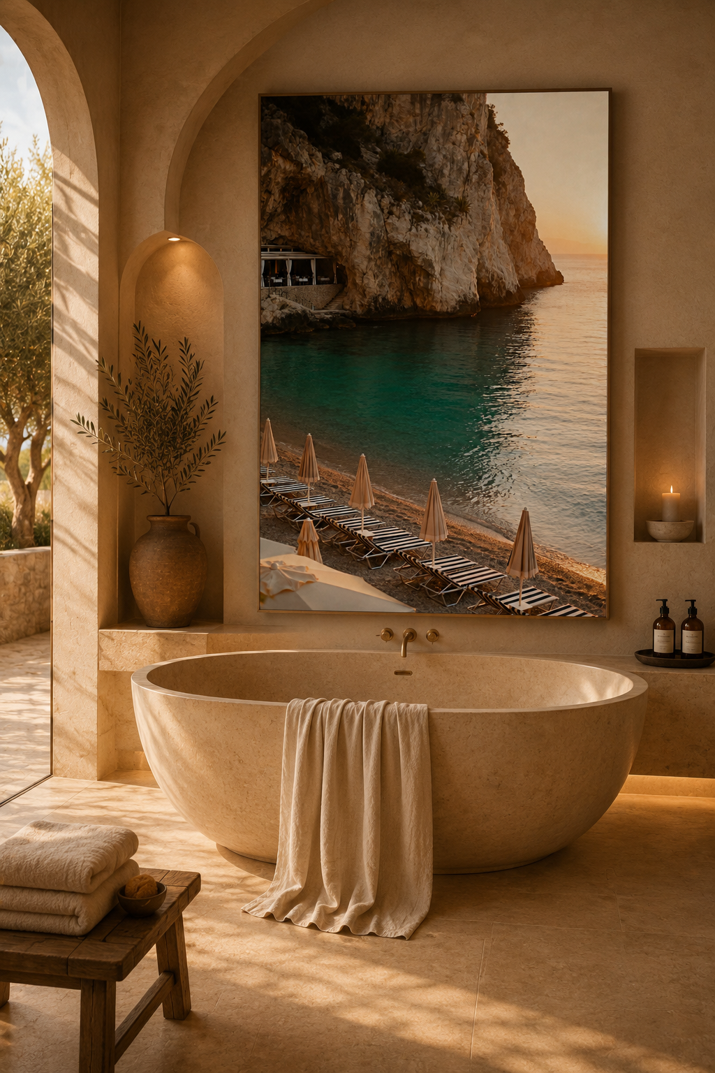 Mediterranean Morning Wall Art Set of 50: Quiet Luxury European Summer Photography Printable