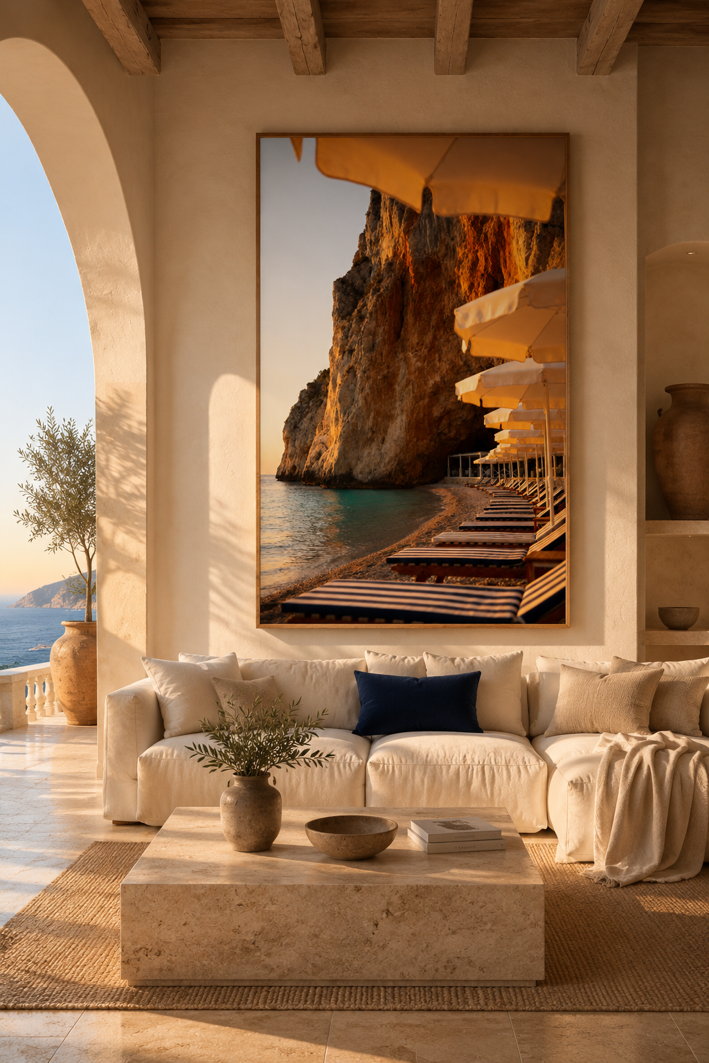 Italian Summer Travel Photography Wall Art: Beach Club Bedroom Decor Printable