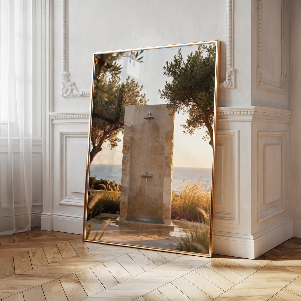 Mediterranean Coastal Luxury Wall Art Set of 3: Italian Villa Photography Printable