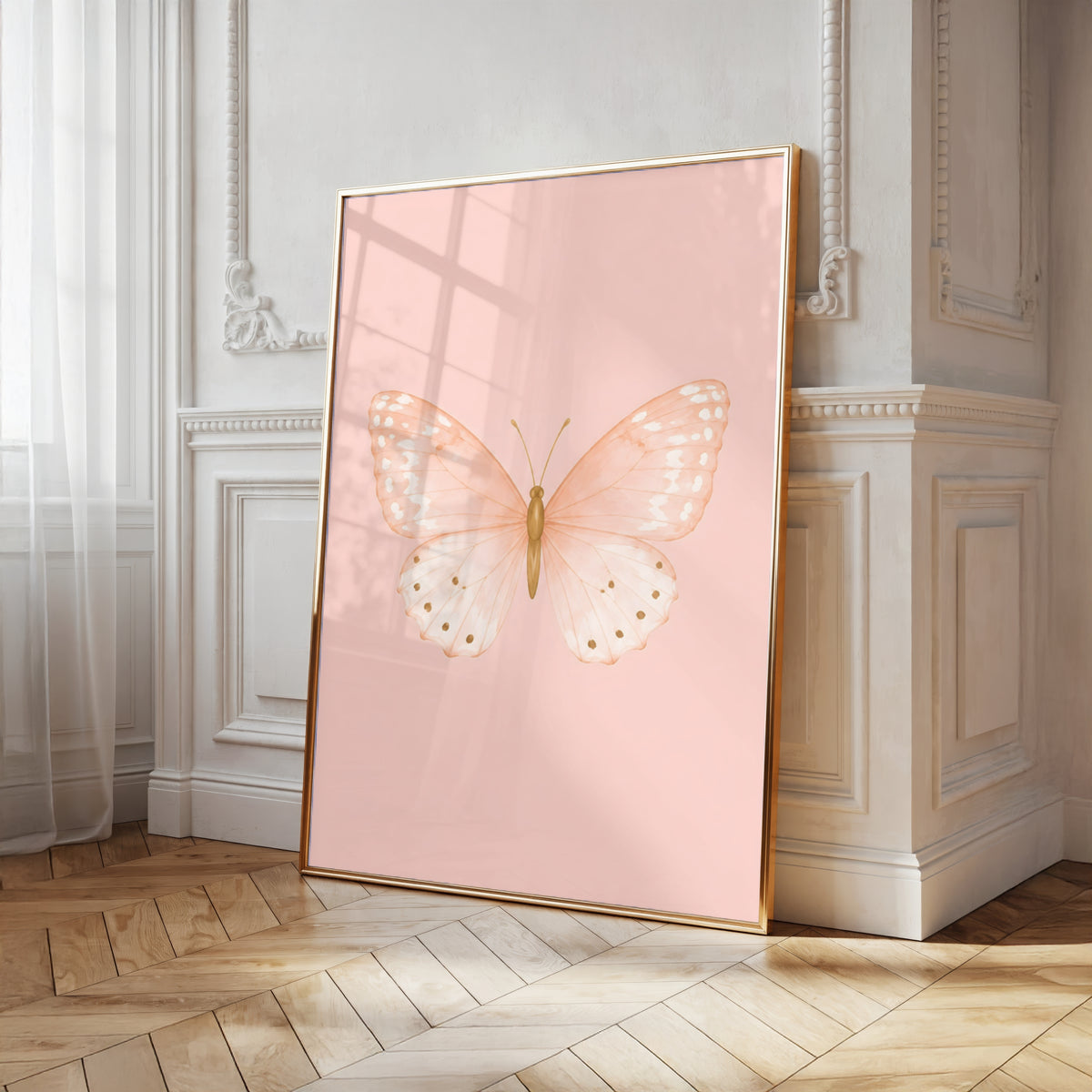 Pastel Butterfly Wall Art Set of 6: Nursery Decor Printable, Watercolor Kids Bedroom