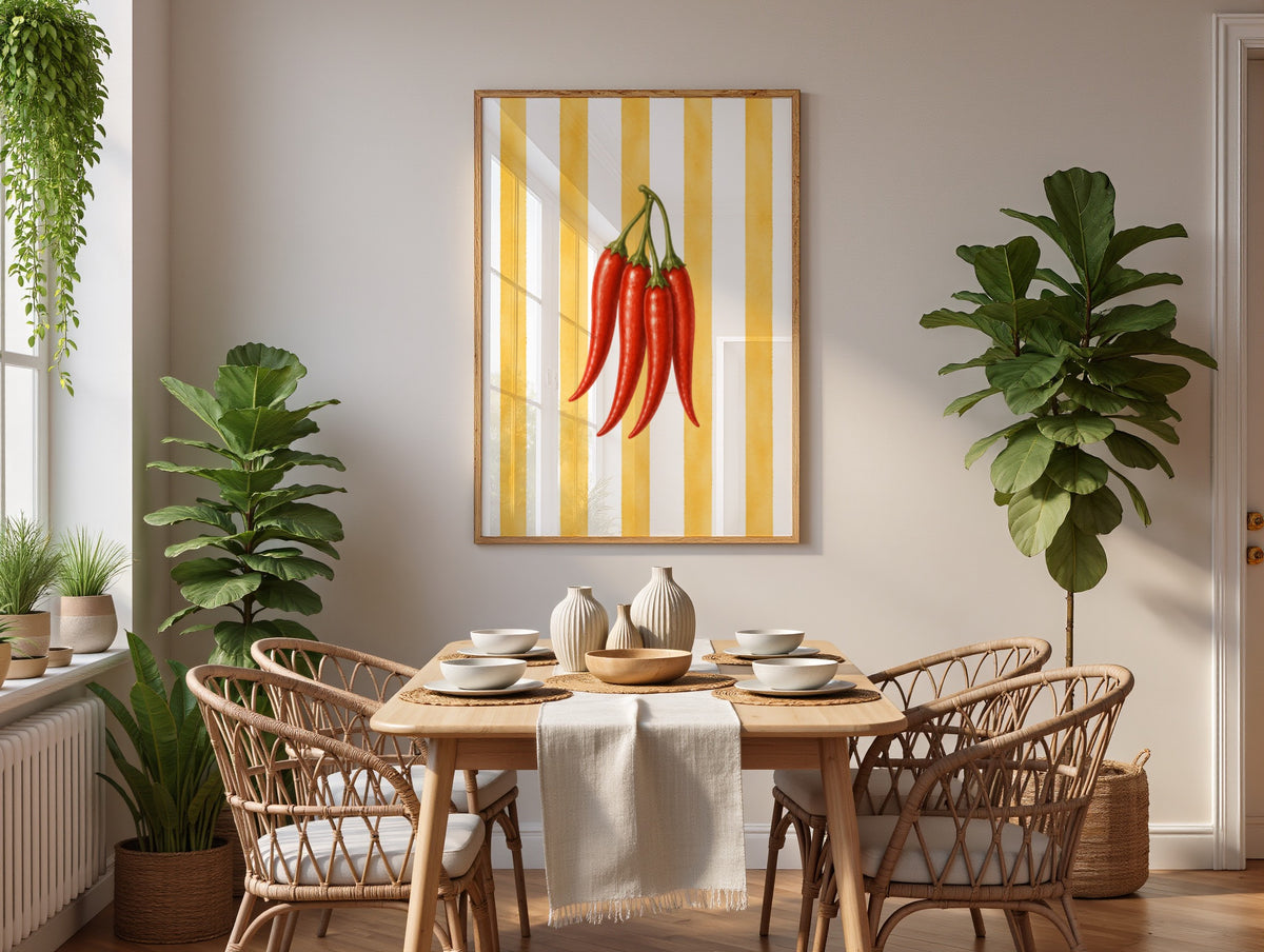 Mediterranean Kitchen Wall Art Set of 6: Italian Food Decor Printable