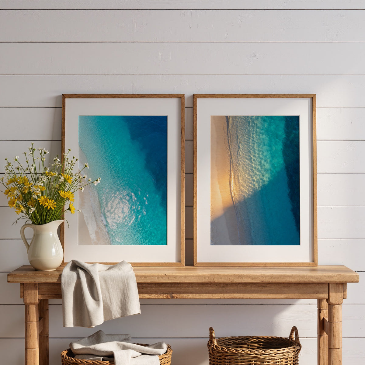 Ocean Photography Wall Art Set of 10: Coastal Beach Printable, Turquoise Water Decor