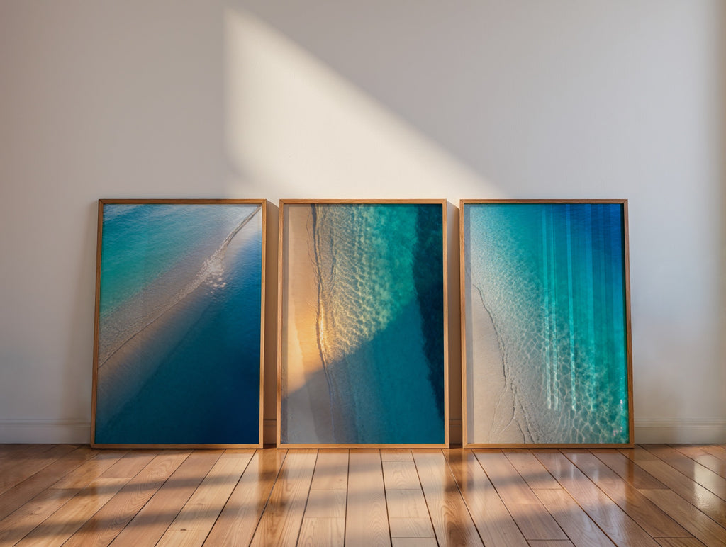 Ocean Photography Wall Art Set of 10: Coastal Beach Printable, Turquoise Water Decor