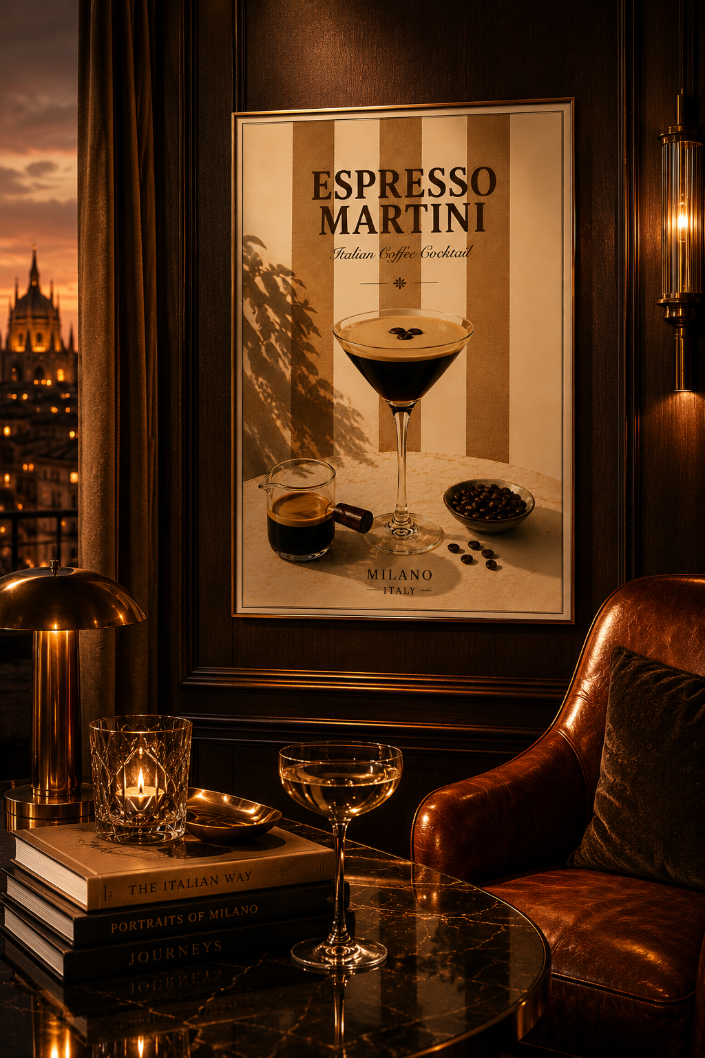 Espresso Martini Wall Art: Italian Coffee Cocktail Printable Poster