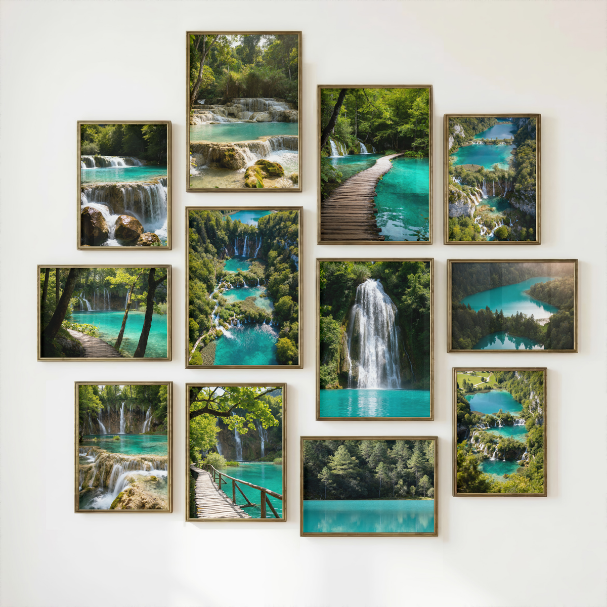 Plitvice Lakes Wall Art Bundle of 25: Croatia Waterfalls, Turquoise Lakes & Nature Photography Printable