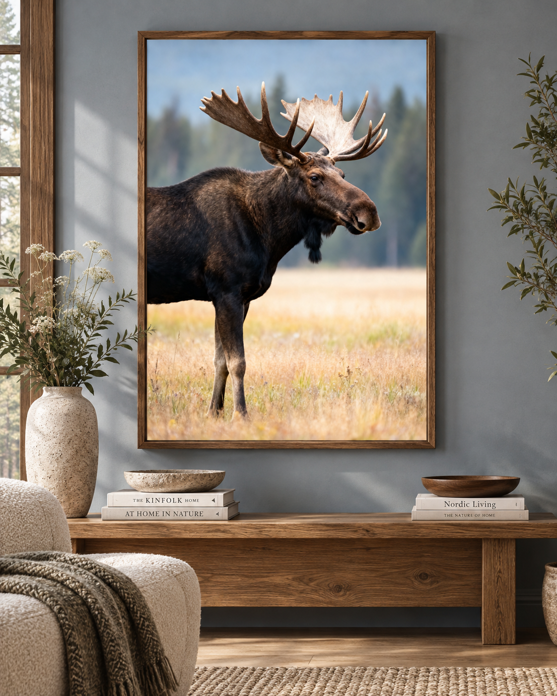 Moose Wall Art Set of 18: Wildlife Photography, Rustic Cabin & Nordic Lodge Decor Printable