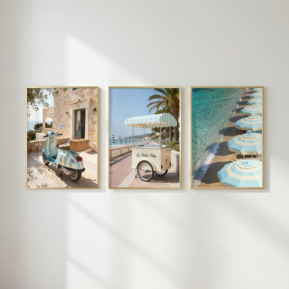 Blue Mediterranean Wall Art Bundle of 21: European Summer Photography Printable
