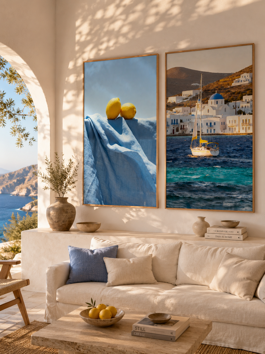 Mediterranean Wall Art Set of 3: Coastal Beach Summer Photography Printable